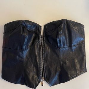 Urban Outfitters leather corset top